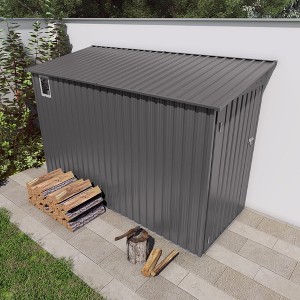 Mlmh & Kngwa 71.6"H Metal Outdoor Storage Shed - 1 of 4