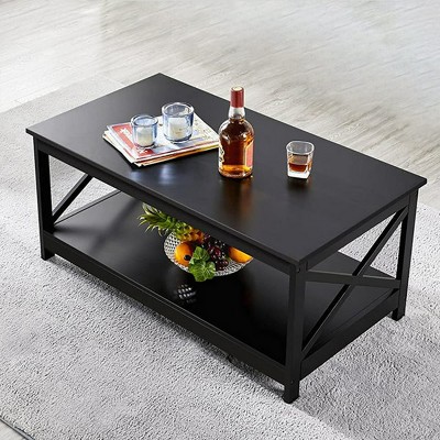 Skonyon Coffee Table With Storage Shelf, Black : Target