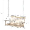 Syemin Patio Swings Outsunny 2-Seater Hanging Porch Swing Outdoor Patio Swing Chair Seat, 440lbs Weight Capacity, Beige, 46.75"*25.5"*24" - 3 of 4
