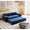 KWPZQEB 3-in-1 Sofa Bed, 66 Inch Convertible Pull Out Couch, Loveseat Sleeper Sofa with Side Storage, Velvet Sofa Couches for Living Room - 4 of 4