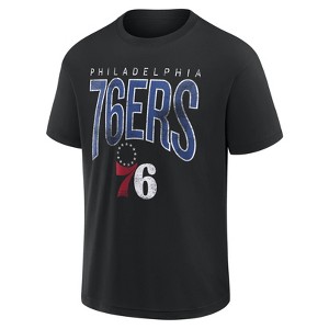 NBA Philadelphia 76ers Men's Black Short Sleeve T-Shirt - 1 of 3
