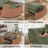 Rocking Recliner Chair with Footrest, Foldable Glider for Nursery & Living Room, Upholstered Armchair with Side Pocket - 4 of 4