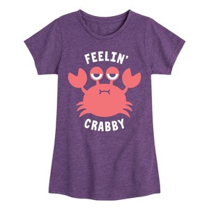 Girls' - Instant Message - Feelin Crabby Fitted Short Sleeve Graphic T-Shirt - 1 of 4