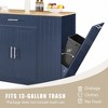 Bella Depot 53.2‘’ Kitchen Island Storage  with Drawers and Trash Can for Kitchen & Dining - 3 of 4