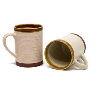 Kook Black And Gold Coffee Mugs, Lined, 14.8 Oz, Set Of 2 : Target