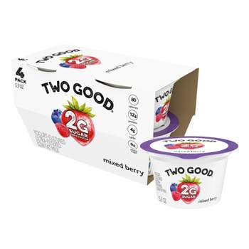 Two Good Low Fat Lower Sugar Mixed Berry Greek Yogurt - 4ct/5.3oz Cups