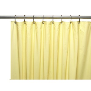 Carnation Home Fashions Premium 4 Gauge Vinyl Shower Curtain Liner with Weighted Magnets and Metal Grommets - 72x72" - 1 of 4