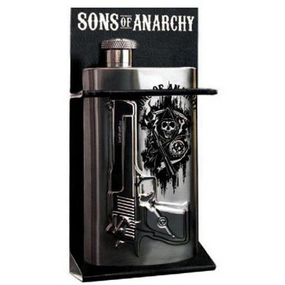 Just Funky Sons of Anarchy Gun Logo 6 oz. Flask