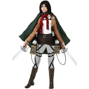 HalloweenCostumes.com Deluxe Attack on Titan Mikasa Costume Cosplay Halloween Costume for Women - 1 of 4