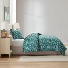 Nestl Modern Comforter Set, 3 Piece Botanical Bedding Set, Reversible Comforter Bed Set - 2 of 4