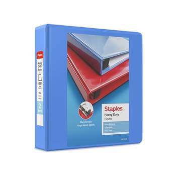 Staples Heavy Duty 2" 3-Ring View Binder Periwinkle (24689) 56291-CC/24689