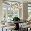 10-Light Gold Chandelier Ceramic Ginkgo pendant Lights - 2 of 4