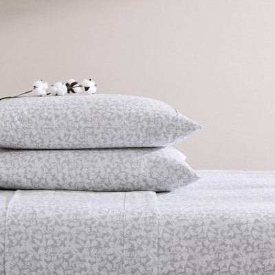 Koya Bay Gray King Cotton Percale Sheet Set