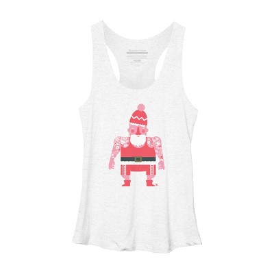 Women's Design By Humans Tattoo Santa By kevingarrison Racerback Tank Top