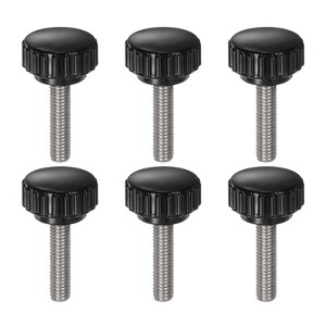 Unique Bargains Plastic Threaded Bolt Knurled Clamping Knob Thumb Screws 6 Pcs - 1 of 4