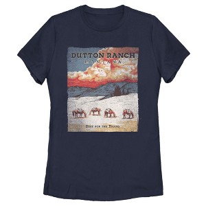 Women's Yellowstone Dutton Ranch Ride For The Brand Snow Poster T-Shirt - 1 of 4