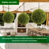 Jojoka 2PCS Artificial Topiary Balls with Chains, Faux Hanging Topiary Ball Plants for Indoor Outdoor Garden Wedding Decor - 4 of 4