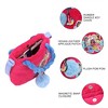 Disney Princess Characters & Flowers Applique Pink 6.3” Mini Faux Fur Tote - 2 of 4