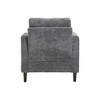 Gulches Modern Accent Chair - Chenille Upholstered Armchair with Solid Wood Frame, Gray, 29.53""x32.48""x32.48"", for Living Room Bedroom Office - 3 of 4