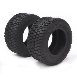 2PCS 13x5.00-6 Lawn Mower Tires, 4PR,  Tubeless, 3mm Tread Depth, 440 LBS Loading Capacity - 1 of 4