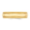 Black Bow Jewelry 6mm 10K White or Yellow Gold Double Milgrain Edge Comfort Fit Band - 2 of 4
