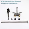 PAGED Bathroom Faucet with Aerator, Swan Style 4-inch Centerset Vanity Sink Faucet with Pop-Up Drain and Supply Hoses - 2 of 4