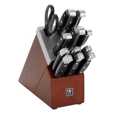 Henckels Statement 13pc Self Sharpening Knife Block Set: Stainless Steel Kitchen Knives, Dishwasher-Safe, Forged