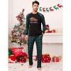 Christmas Pajamas Set for Men Plaid Printed Long Sleeve Holiday Sleepwear Soft Warm Xmas Mens Pjs - 2 of 4