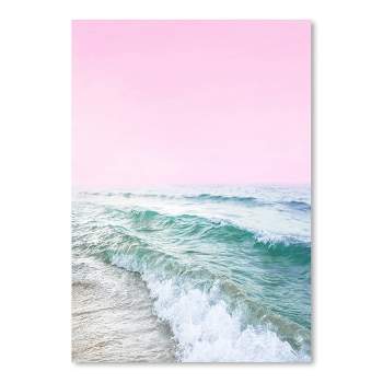 Americanflat Coastal Pink Sky Ocean By Sisi And Seb Poster Art Print