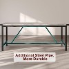 Industrial Dining Table for 6-8 People, 70.87" Long Rectangle Wood Dining Table, Heavy Duty Large Kitchen Table, Dinner Table, Easy Assembly - 4 of 4