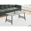 Vynxaria Contemporary Modern Rectangular Coffee/Accent/Cocktail Table 40"L, Grey Laminate/Black Metal - 2 of 4