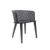 Set of 2 Outdoor Dining Chairs, Iron Patio Dining Chairs with Modern Low Back for Garden or Porch, Metal Outdoor Dining Chairs for Conversation-Koiai - 4 of 4