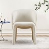 Modern Upholstered Accent Chair With Teddy Fabric, Single Sofa Side Chair For Bedroom, Dining Room Or Living Room Seating-Maison Boucle - 2 of 4