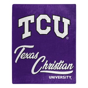 NCAA Signature TCU Horned Frogs 50 x 60 Raschel Throw Blanket - 1 of 3