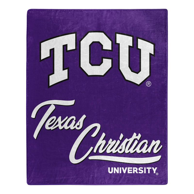 NCAA Signature TCU Horned Frogs 50 x 60 Raschel Throw Blanket, 1 of 4