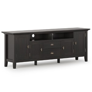 72" Solid Wood Transitional TV Media Stand with Two Drawers, Two Framed Doors and Adjustable Shelves for Living Room and Bedroom - 1 of 4