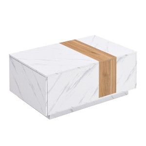NicBex Modern Rectangle Coffee Table Center Dining Table with 2 Storage Drawers for Living Room - 1 of 4