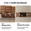 Luck Live 39.4 in Living room retractable, pull-push square coffee table, with storage cabinet, walnut color - 2 of 4