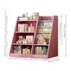 FONTOI Kids Bookshelf, Toy Storage Organizer Cabinet, Children Bookcase, Toddler Baby Sling Book Rack, Adjustable Shelf, Pink, 35.5*15.8*31.5 - 2 of 4