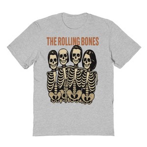 Rerun Island Men The Rolling Bones Skeletons Short Sleeve Graphic Cotton T-Shirt - 1 of 4