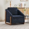 CAVINAS Chenille Upholstered Accent Chair with Golden Nailhead Trim, Tufted Armchair with Ergonomic Backrest for Living Room, Bedroom - 3 of 4