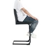 Counter Stool Modern Counter Height Bar Stools With Back Upholstered PU Leather Barstool With U-Shaped Base,irregular,black,26 Inch - 3 of 4