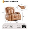 GustoWave Power Lift Recliner Chair - Heat and Massage, Adjustable Back and Legs, PU Leather Sofa Chair Designed for The Elderly - 2 of 4
