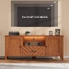 Acekool 60" V-Shaped Retro TV Stand with LED Lights, White Entertainment Center with Drawer & Storage for 65” TV, Long Console Table - 4 of 4