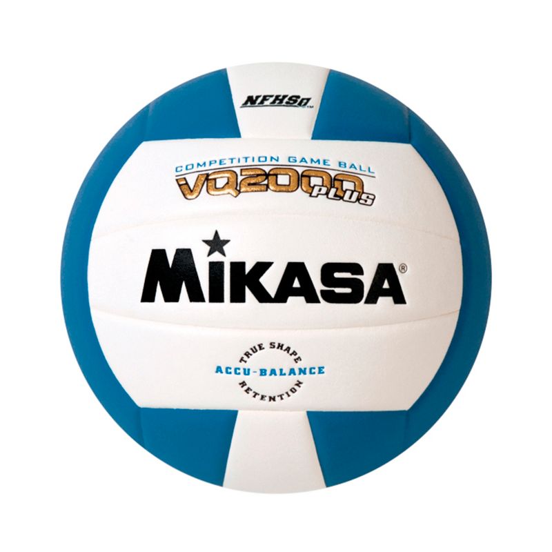 Mikasa VQ2000 Plus NFHS Volleyball, Size 5, Royal Blue/White, 1 of 2