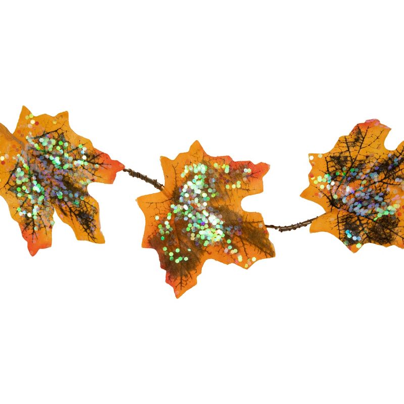 Northlight 10-Count LED Fall Harvest Maple Leaves Micro Fairy Light Set 4ft, Brown Wire, 5 of 7
