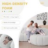 WJSHome Bubble Sofa Curved Couch Set, Breathable Mesh Fabric Modular Sectional Sofa (2 Seater, 3 Seater, Ottoman) - 3 of 4