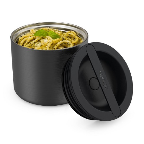 Bentgo Stainless Steel Bowl, Triple Layer Insulation, Leakproof Airtight  Lid-2.4 Cup - Carbon Black