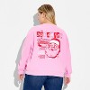 Women's Dreaming Santa Fleece Graphic Sweatshirt - Pink - 3 of 3