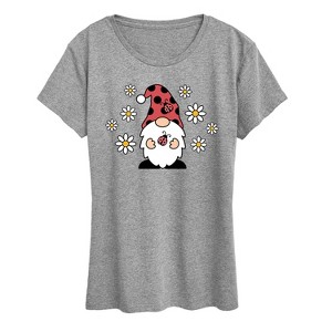 Women's - Instant Message - Ladybug Gnome Short Sleeve Graphic T-Shirt - 1 of 4